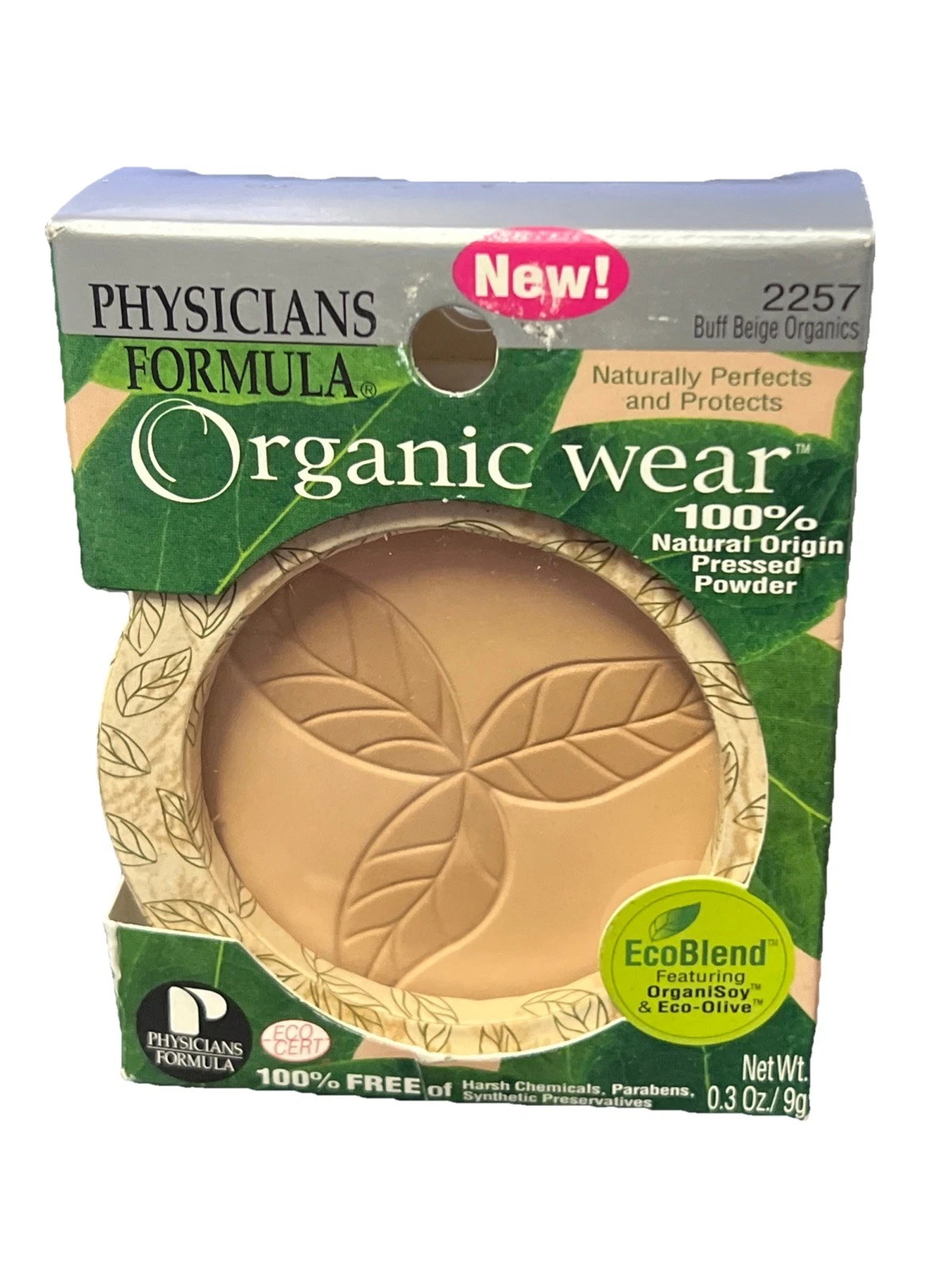 Physicians Formula Organic Wear Pressed Powder 2257 Buff Beige Organics