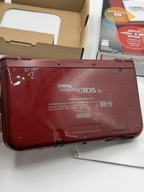 Nintendo 3DS XL Launch Edition Handheld Red Complete! Tested! Games!!