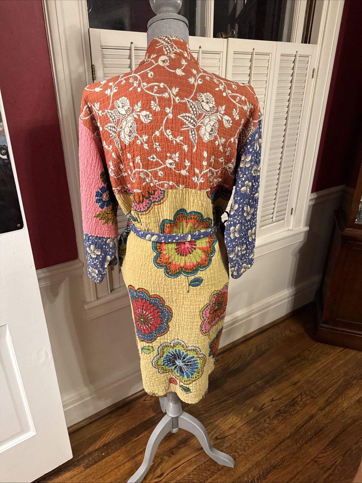 Handmade Kantha Patchwork Cotton Robe Reversible … - image 5