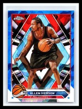 2023-24 Topps Chrome Blue Ice Refractor #66 - Allen Iverson 