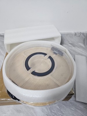 Bamboo Rotating Serving Tray Lazy Susan Round Wood Plastic Cover Kitchen