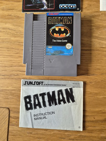Lot de 4 jeux Nintendo NES - Cartouche + Notice - Fah Fra - Batman Robocop Mario