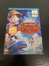 Pinocchio Platinum Edition Blu-ray/DVD 2 Disc Set 70th Anniversary Like New