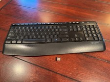 Logitech K345 Wireless Keyboard Black Full Size, Slim Design USB Receiver