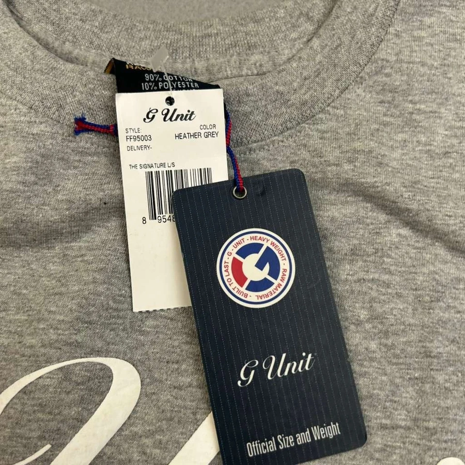 VTG G Unit Shirt Mens 3XL Gray Cotton Long Sleeves Heavyweight Y2K Tee NWT - Image 4 of 4