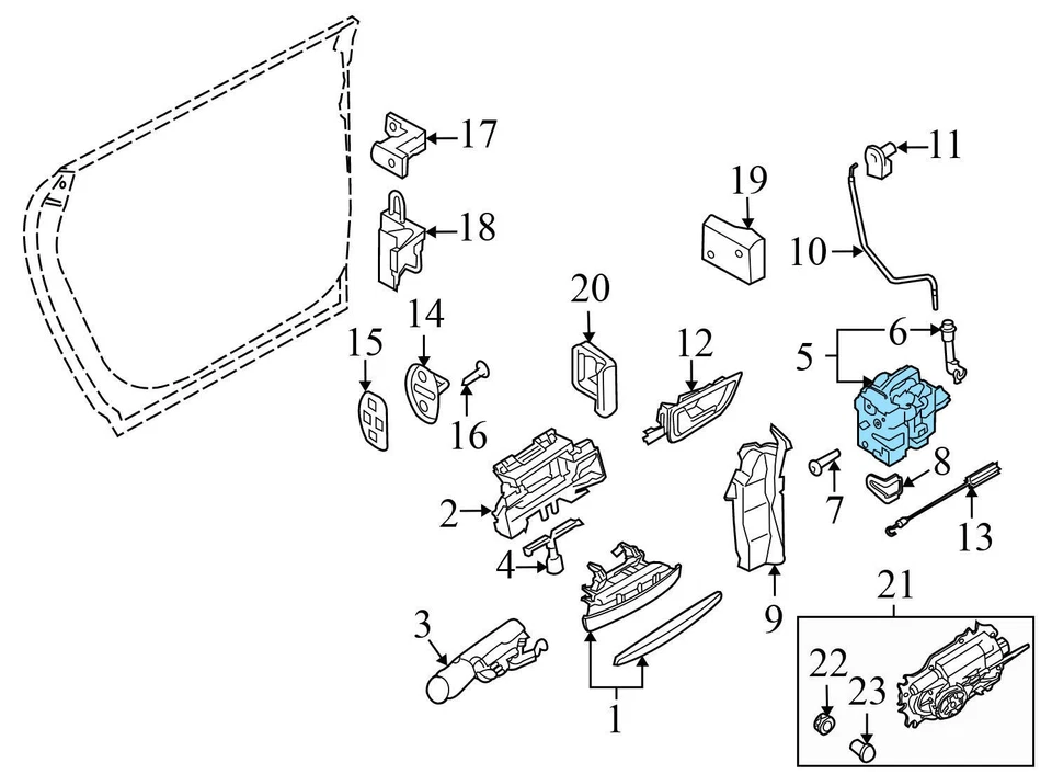 AUDI A8 QUATTRO 2007-2008 - Pestillo de puerta trasera derecha / Actuador de bloqueo 4E0839016AB Foto 3 de 4