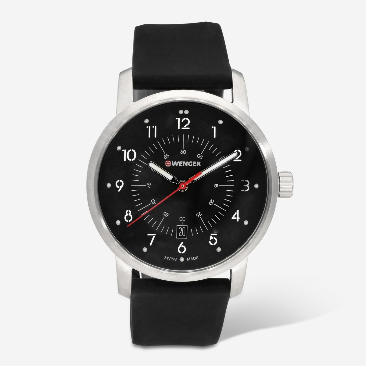 Wenger Swiss Army Men's 01.1641.115 Avenue Black Dial Watch 42 mm