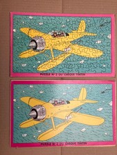 tintin - vieux puzzle plat "l'hydravion - étoile mystérieuse - chèque tintin"