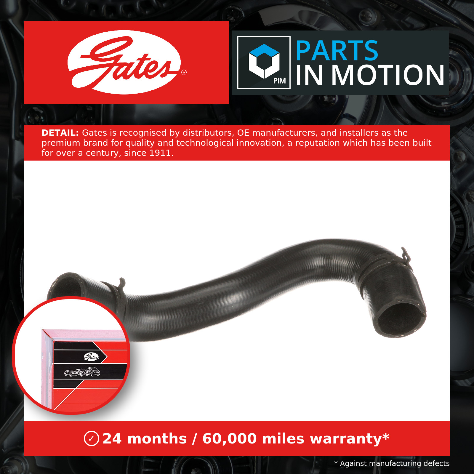 Radiator Hose 05-5351 Gates Coolant 1751735 8C168B274AC 427555351 Quality New