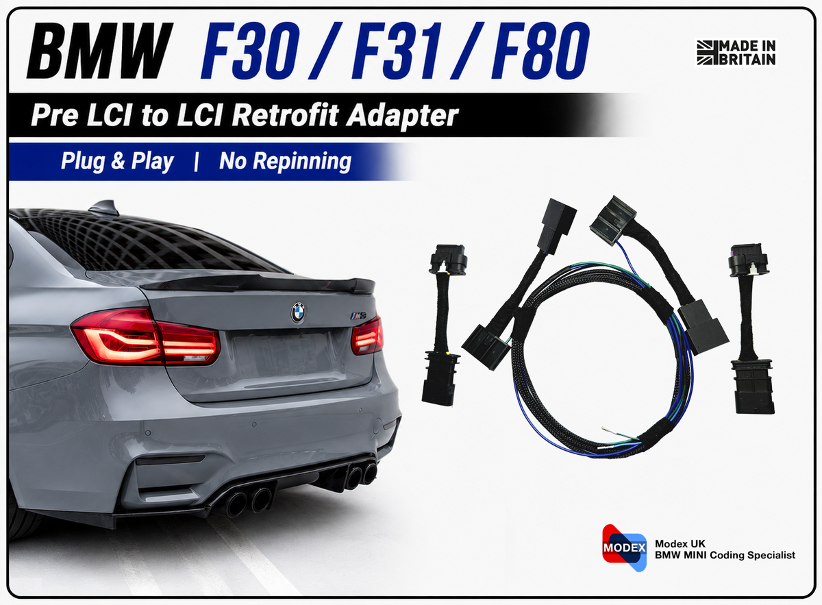 BMW F30 F31 F80 LCI Taillight Retrofit Wiring Adapter NO REPINNING
