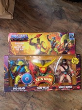MOTU Origins Rulers of the Sun 3-Pack Sun-Man Pig-Head Space Sumo 40TH Exclusive