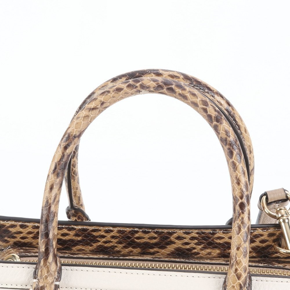 Coach Python Embossed Grace Carryall Leather 2Way… - image 2