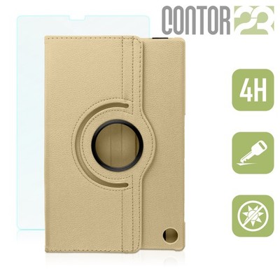 360° Schutzhülle Tasche matte Folie GOLD 10.3'' Lenovo Tab M10 FHD Plus TB-X606