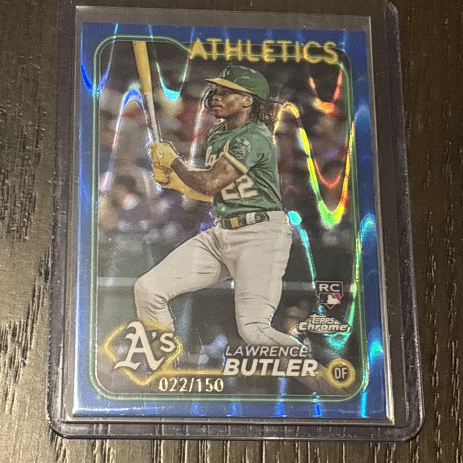 2024 Topps Chrome - Lawrence Butler #5 Blue Refractor /150 (RC)