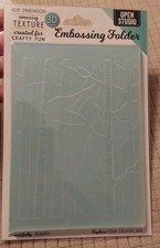 Open Studio 2023 "Birch Tree Forest" 3D Embossing Folder NIP 4.5"x5.75"