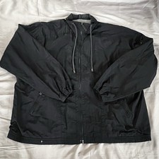 Vintage 90s Catalina Boack Zip Up Windbreaker With Zipper Pocket Size Large