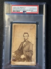 1860s CDV BRADY’s Photographic Galleries ABRAHAM LINCOLN POP 1 Highest PSA Auth