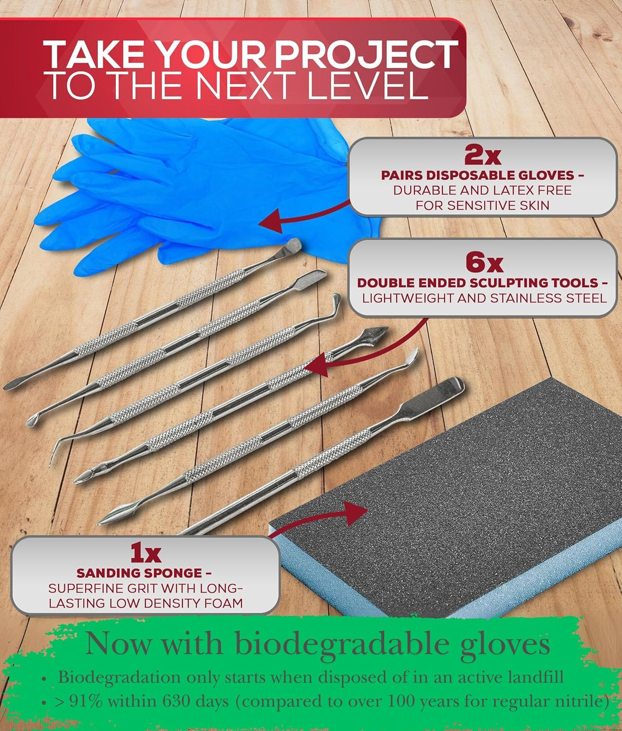 Milliput Plumbers Putty 10 Piece Set, Superfine White - with Sculpting Tools, Sa