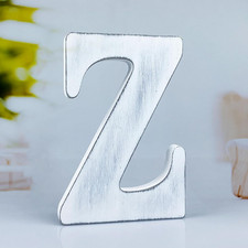 6 Inch Rustic White Wood Letters Unfinished Wood Letters for Wall Decorative Whi