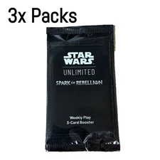 3x Packs, Spark of Rebellion Star Wars Unlimited TCG Weekly Play 3 Card Booster