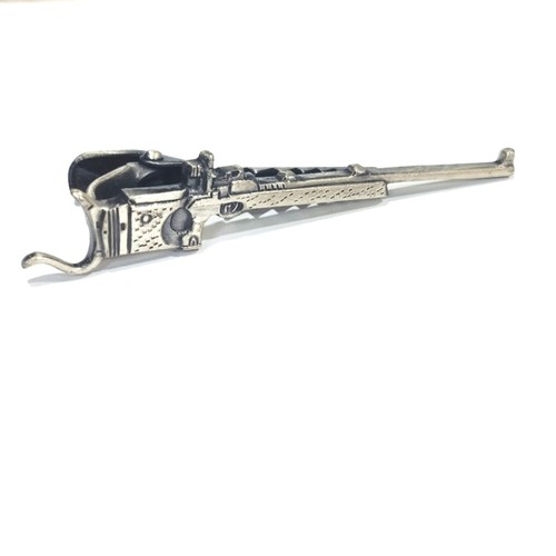 Silver Rifle Tie Clip
