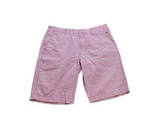 J. Crew Shorts Men's Size 34 Red White Gingham Plaid Check Flat Front Chino