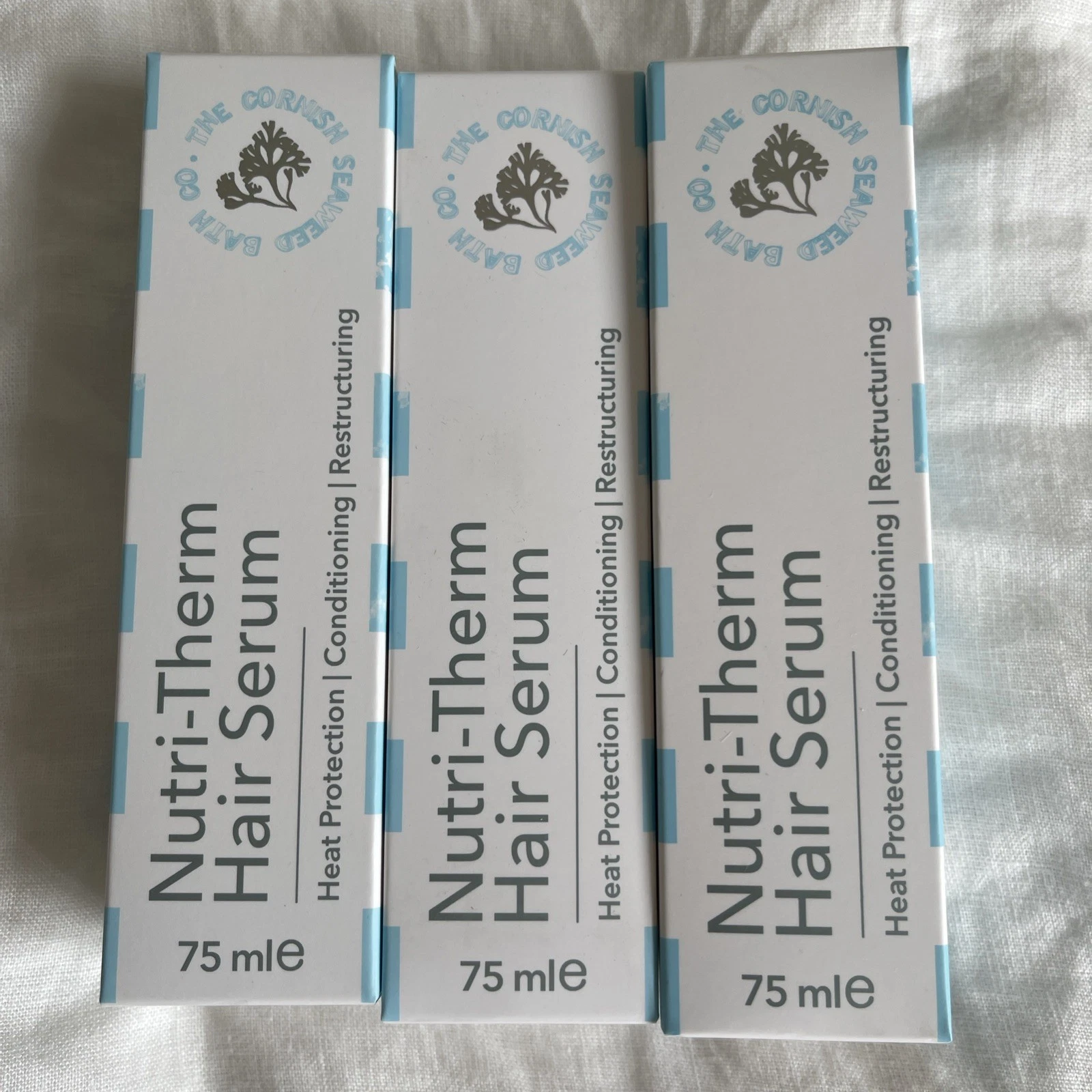 3x The Cornish Seaweed Bath Company Nutri-Therm Hair Serum 75ml RRP £35.95
Opens in a new window or