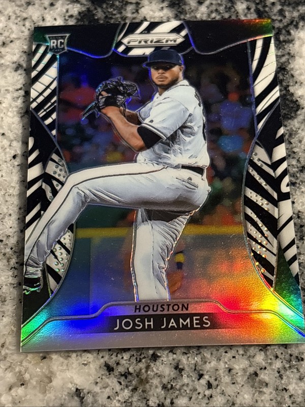 2019 Panini Prizm - Tier II Josh James #160 Zebra Prizm Numbered 58/99 RC