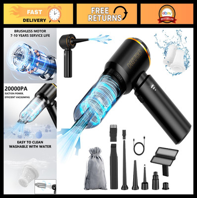 Portable Cordless Handheld Car Vacuum Cleaner - 20000Pa Suction, 4-in-1 Mini for