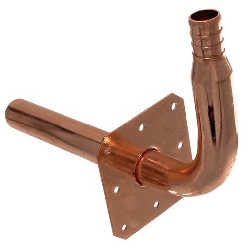 25 Pcs XFITTING Pex Stub Out Elbow w/ Ear, 3-1/2" x 6", Copper, 1/2" PEX - 第 3/6 張圖片