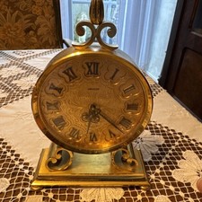 IMHOF Uhr Tischuhr  Messing Swiss Made