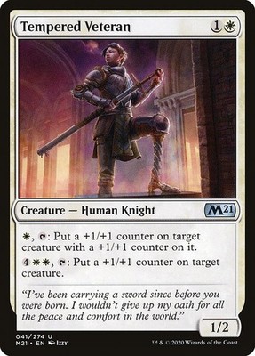 [MTG] Tempered Veteran (Foil) (041) (M21) LP-HP
