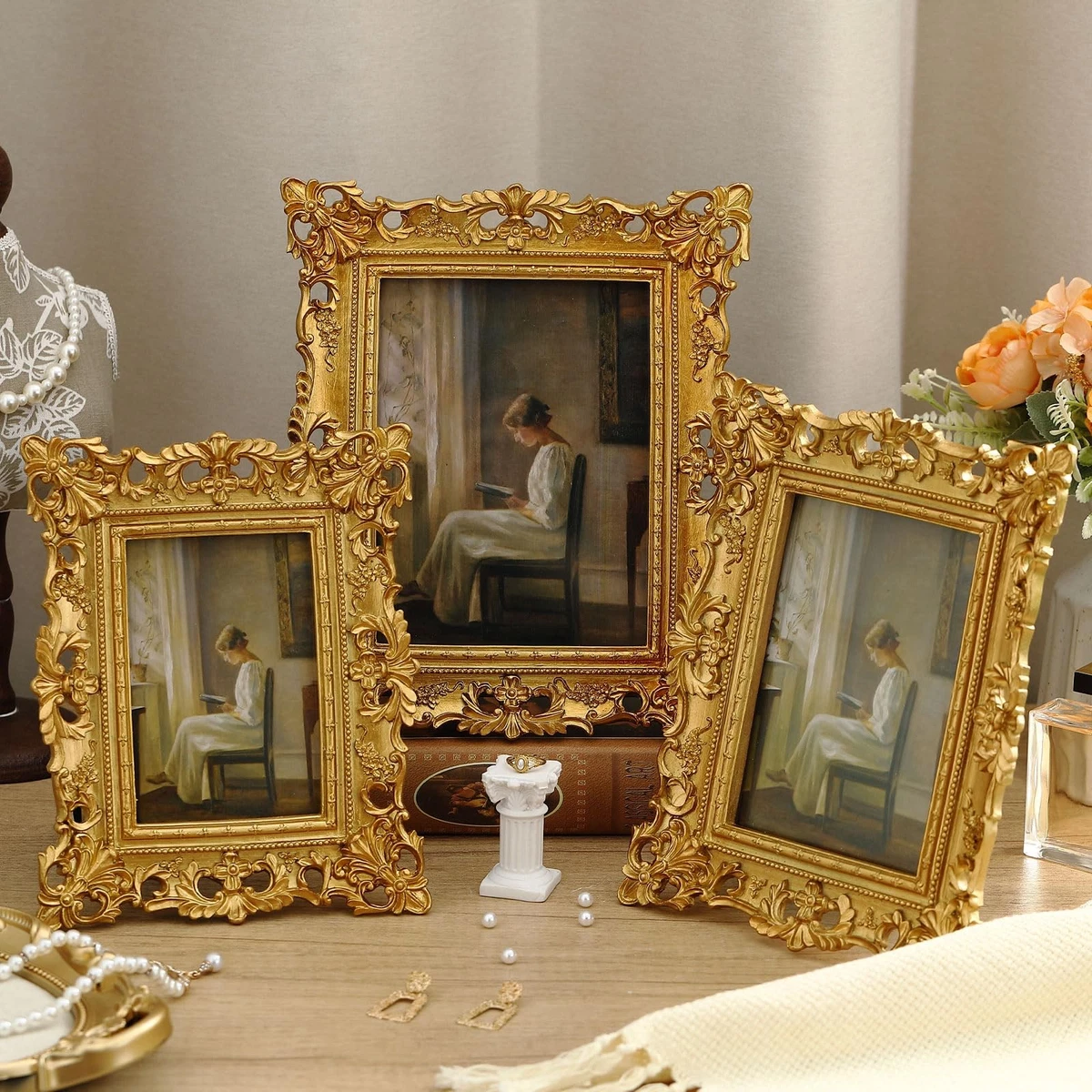 【未使用】ゴールド装飾フレーム3サイズセット Gold Frame Set Antique Picture Frames for sale | eBay