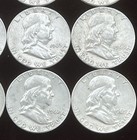BEN FRANKLIN HALF DOLLARS~90% SILVER~1961-62-63-P~LOT of 12~ABOUT-CIRCULATED~👀! — photo 7