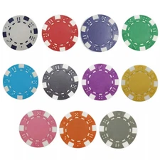 Bulk 1000 Dice Edge Poker Chips 11.5 gram - Pick Your Colors