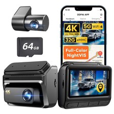 Dash Cam Front and Rear, 4K  1080P Dash Camera for Cars, Real 4K Dashcam wit...