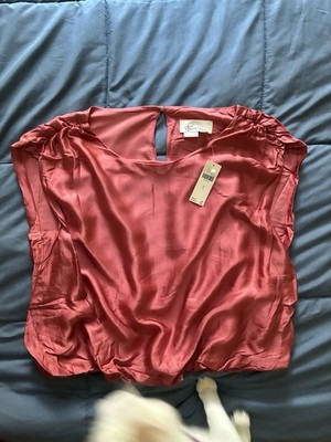 Anthropologie Small Viscose Vegan Rose Sleeveless Blouse Top Tags Attached