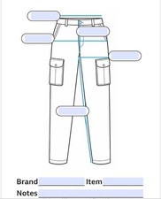 USB drive with 106 Editable PDF measure Sheets for online clothing listings