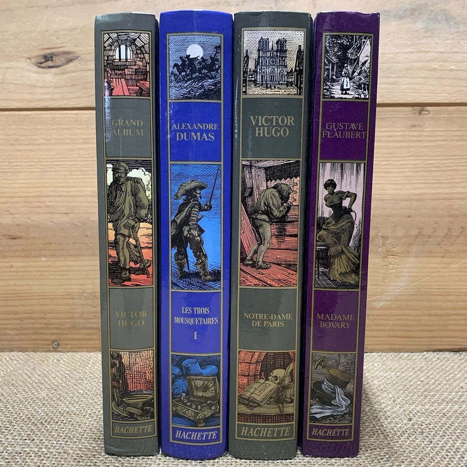 4 Hachette Press Books Madame Bovary Victor Hugo Notre Dame De Paris 3 Musketeer - Image 2 of 4