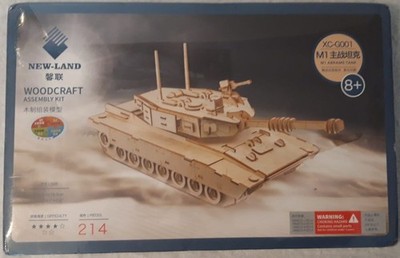 New-Land / Woodcraft - M1 Abrams Tank 3D - Holzpuzzle (wie Ugears,Rokr u.v.m.)