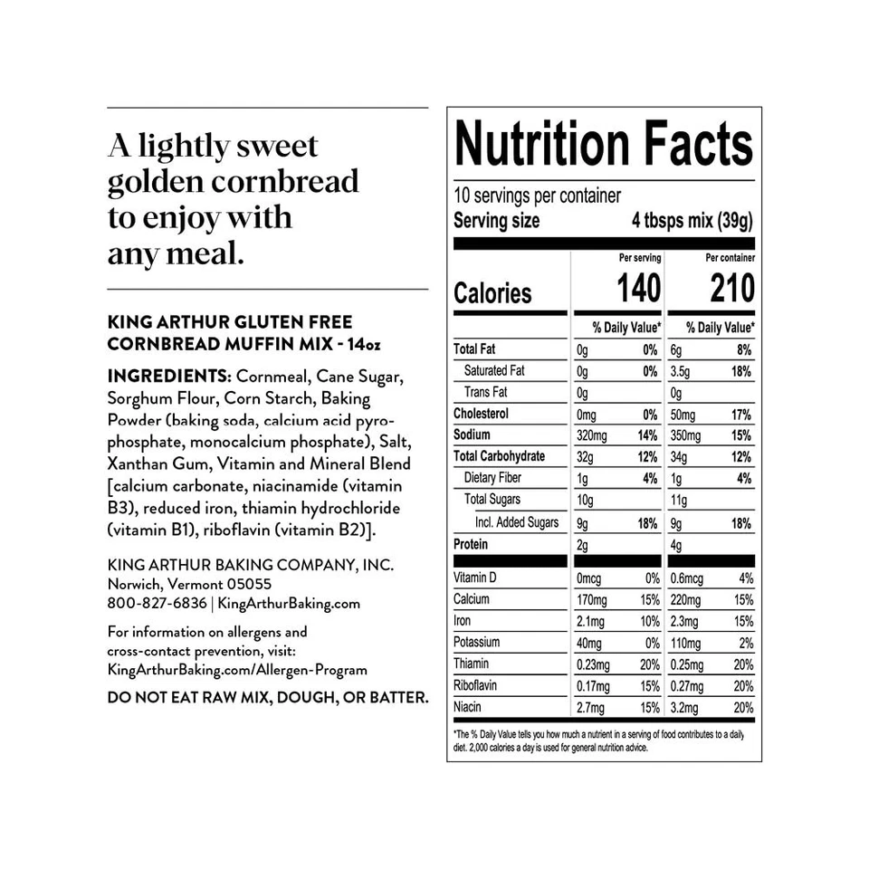 Mezcla integral de pan de maíz sin gluten - 14 oz, juego de 6 para hornear sin esfuerzo Foto 4 de 4