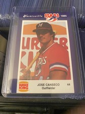 Jose Canseco *1985 Burger King *Huntsville Stars *NEAR MINT+ to MINT
