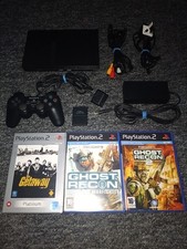 Sony PlayStation 2 PS2 Slim 79003 Console Bundle Controller, All Cables, 3 Games