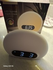 Brookstone Sunrise Alarm Clock w Soft LED Light IN BOX TESTED WORKS GREAT