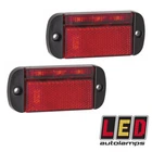 Pair of LED AUTOLAMPS 44RME Red Rear Marker Lights with Reflector