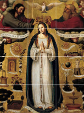 immaculate conception Jesus Mary Christianity ceramic tile mural backsplash