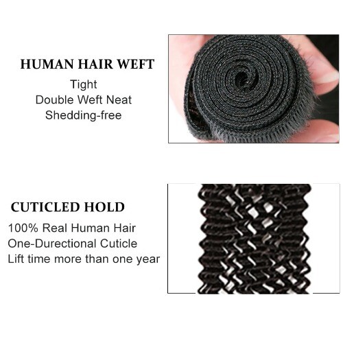 Brazilian WaterWave Bundles With 4x4 Lace Closure Virgin HairExtensions - Bild 17 von 26