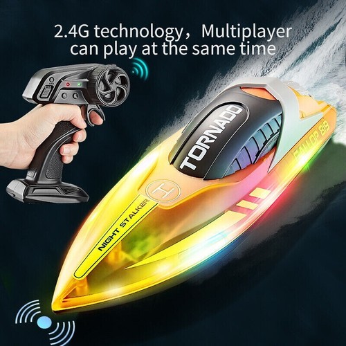 2.4G Remote Control Transparent Boat LED lighting Charging kids Boat Toy Gift - Picture 2 of 30