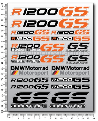 R1200GS adventure motorrad motorcycle decals gsa 35 stickers bmw r1200 GS orange - Picture 3 of 9