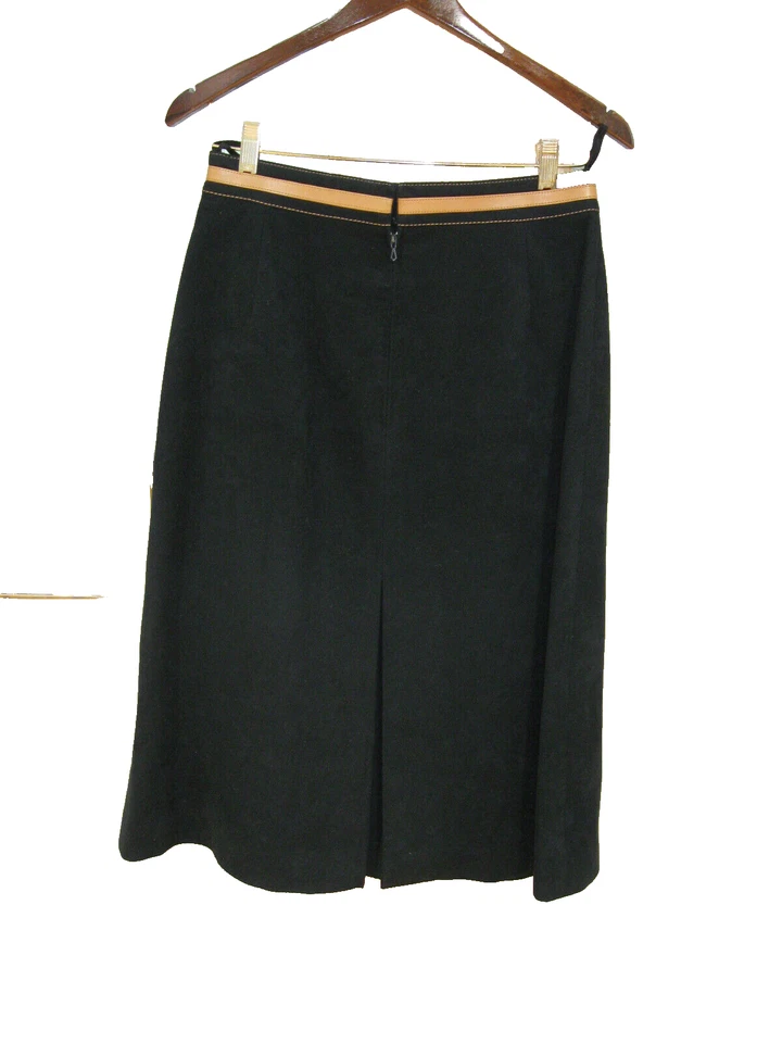 Leo Marciano Diseñador De Colección París Mujeres Falda Traje Negro Dorado Puntada Dorado Logo Foto 4 de 4